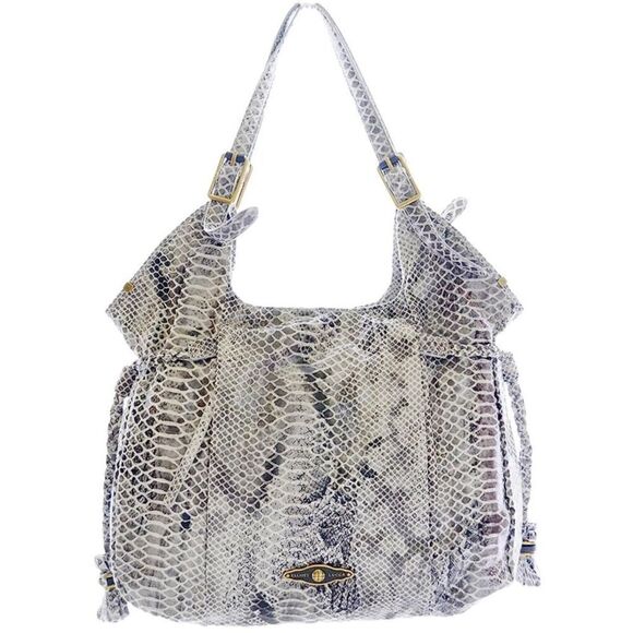 Elliott Lucca Handbags - Elliot Lucca Sintra Snakeskin print embossed leather handbag